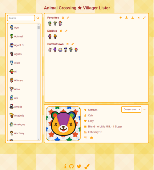 purple-pixel:hungrymaxzilla:Hey, Animal Crossing fans! Last week I’ve developed a website where 