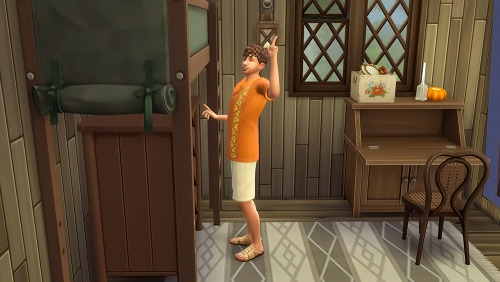 Knox gets a makeover while I checked on his sim profile and discovered a little something interestin