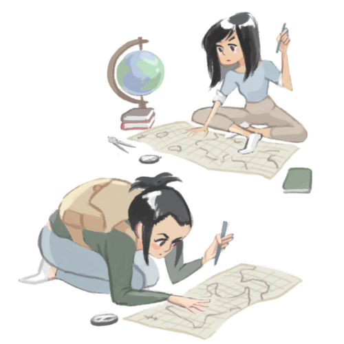 A cartographer girl