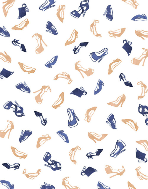 Cute little fashion shoe print I designed recently! For more textiles like this follow me on instagr