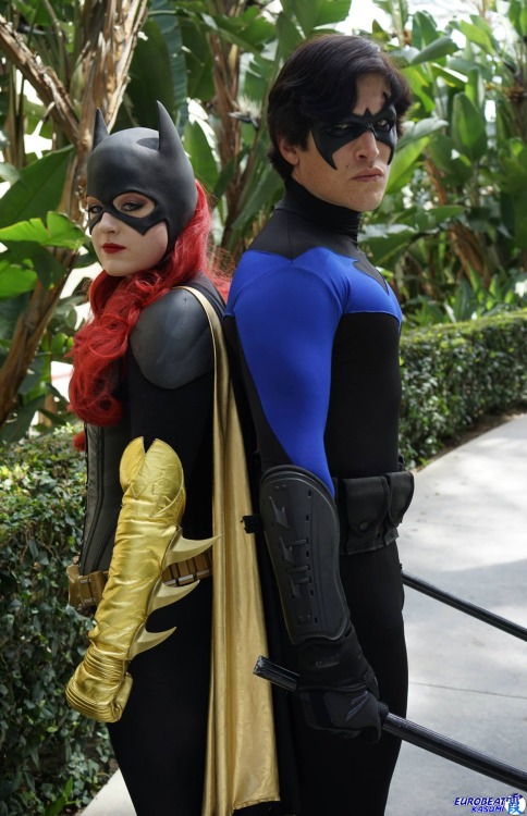 cosplayblog:  Batgirl (left on photo #2) and Nightwing (right on photo #2) from DC Universe  Cosplayers: Becca Batgirl [WW / TW / FB] (Batgirl) Colin The Boy Wonder (Nightwing) Photographer: Eurobeat Kasumi Photography [FB]  