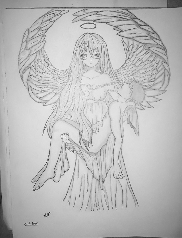 Elisama on Twitter sketch anime angel httpstcoBVTiAdffBI  X