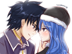 sarapyon:  Gruvia fanart made by torakun14