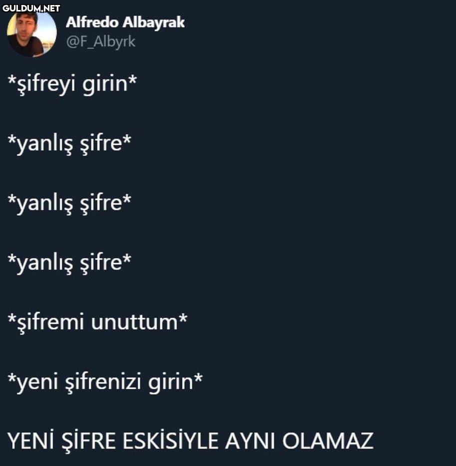 Her seferinde aynı şeyi...