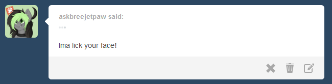 askbreejetpaw:  askcloudchaser:  OKAY.  LICK LICK! (oh my gosh, look at this gorgeous