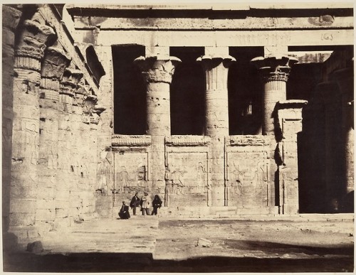 historyfilia:Temple of Edfu - Gustave Le Gray (1867). Albumen silver print from paper negative. From