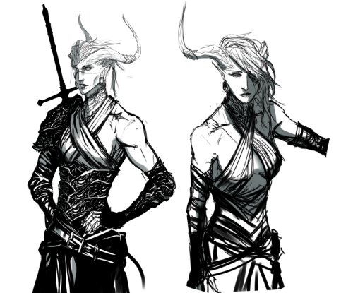 badasserywoman:Some doodling, these did originally start out as demon designs…then i ended up turnin