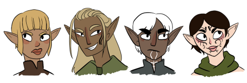 larissamulch:some doodles of Dragon Age elves