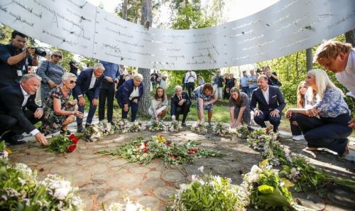 Norwegian Crown Prince family attended the memorial service on Utøya.Crown Prince Haakon, Crown Prin