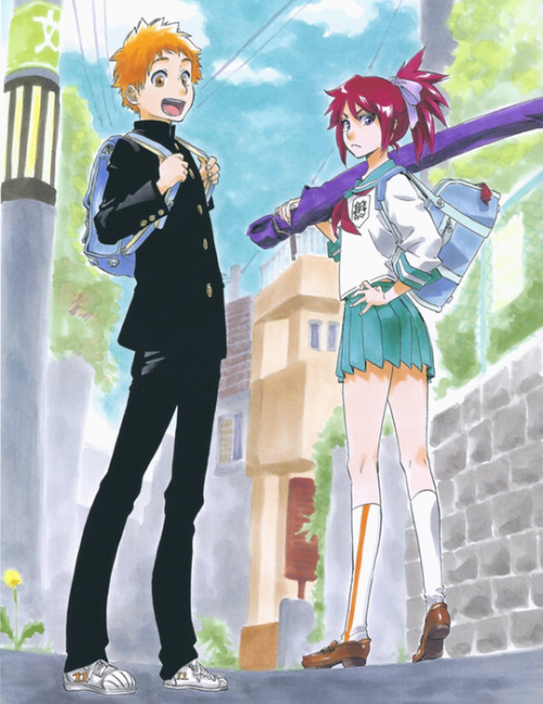 orihimekurosaki:                         13-year-old kazui kurosaki &amp; 15-year-old ichika abarai 