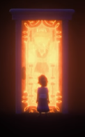 Okay No, Mini-Luisa Looks Up When Looking At Her Door. The Same Way Everyone Have To Look Up At Her (literally)
