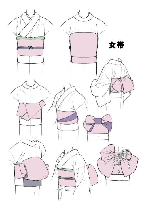 tanuki-kimono:  Kimono drawing guide 2/2, adult photos