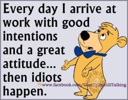 rebelangel1102:    ツ BooBoo couldn’t be more right and it’s not only work.  Idiots happen everwhere!  ツ    Every fucking day!