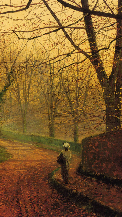 art-wallpapers:» John Atkinson Grimshaw (1836 - 1893)Liverpool from WappingStapleton Park near Ponte