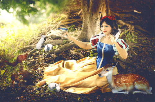 oruntia: Snow White Cosplay  costume, props, makeup by me photo by epi corner animal stock by w