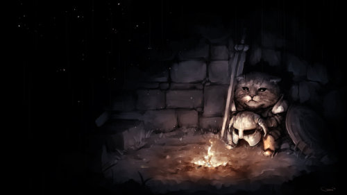 stickysheep:kyu-arashibara:ozthemighty:The Saddest Khajit - Created by Darren Geers*incoherent 