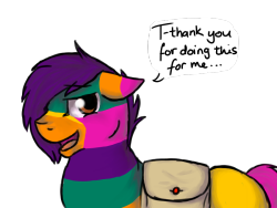 askspades:  ask-pinata:  … I’m not sure if they’ll let me take that on the train … ((OOC: Finally guys, an actual update featuring everyone’s favourite Scruffasus and Big Snouted Helping Horse. I’m sorry it took me so long. Truth is this has