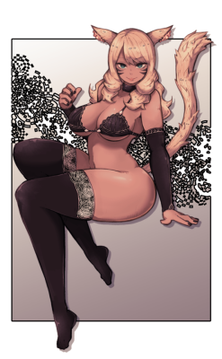 lamb-oic029:   【Commission】 FF14：Miqo'te（Client