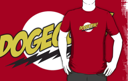 Dogecoin – Inspired by Sheldon “Bazinga!” from the Big Bang Theory
Available on RedBubble and Zazzle