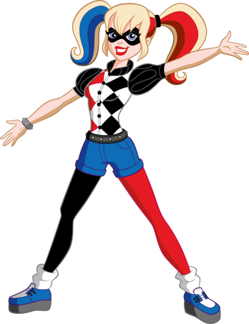 Today’s Clown is: Harley Quinn/Harleen Quinzel from the video series DC Super Hero Girls!