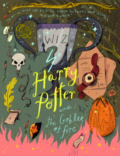 Harry Potter movie posters.(illustrations made by  Natalie Andrewson)