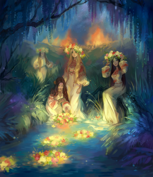  Ivana Kupala celebration night This work was done in 2017 for Revel Charity Artbook. That artbook f