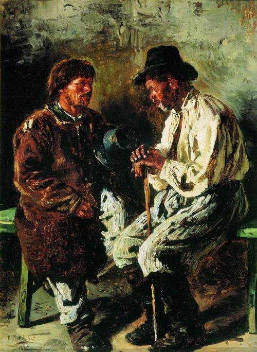 Two ukrainians, 1882, Vladimir Makovskyhttps://www.wikiart.org/en/vladimir-makovsky/two-ukrainians-1