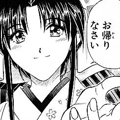 heckyeahruroken-blog: Rurouni Kenshin ParallelsIn the blue sky↳ “Kenshin, okaeri nasai. / Tadaima de gozaru.”
