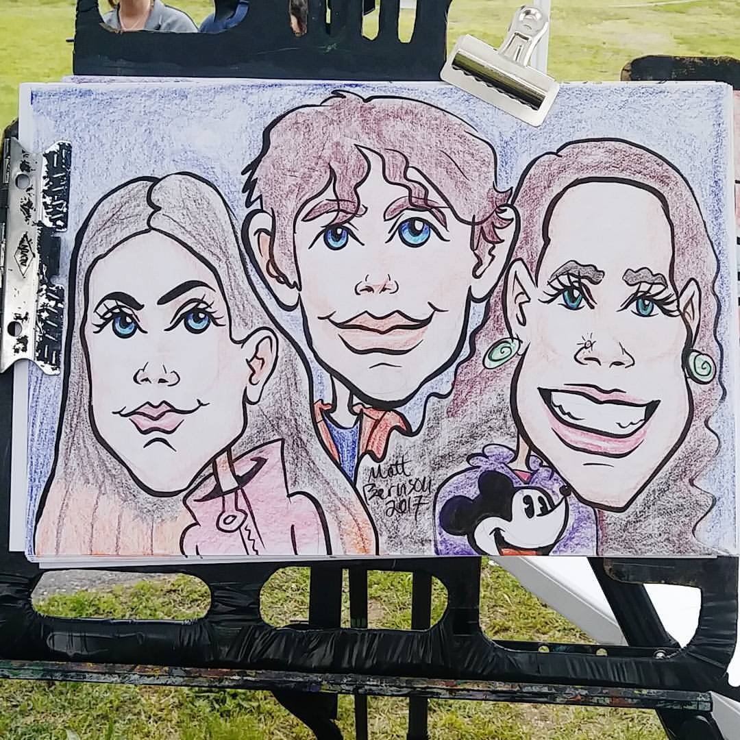 At Fellsmere Pond doing caricatures!  Come down and check out the lantern walk. #artistsontumblr