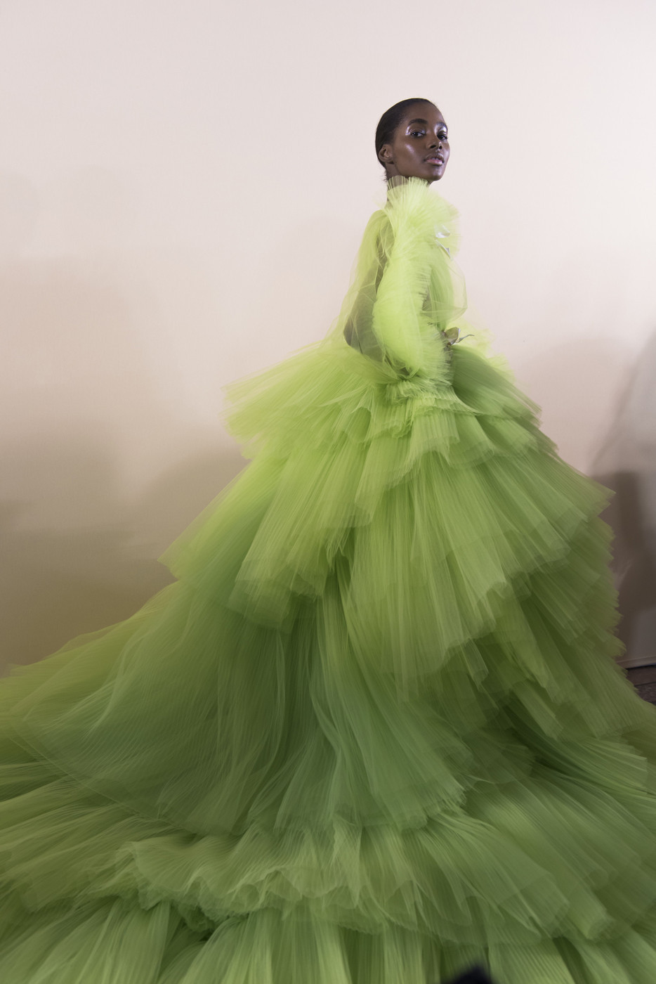 midnight-charm: Tami Williams backstage at Giambattista Valli Haute Couture Spring