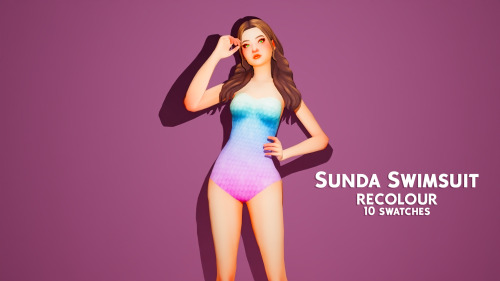 justsimmeramy:✿ SUNDA SWIMSUIT RECOLOUR ✿ ✿ 10 swatches✿ BGC✿ Mesh by Oydis required ✿ DownloadCre