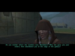zorabioz:  this cutscene gets me every time. kreia just cuts into him like it’s nothing, and his voice just drops almost to a whisper.