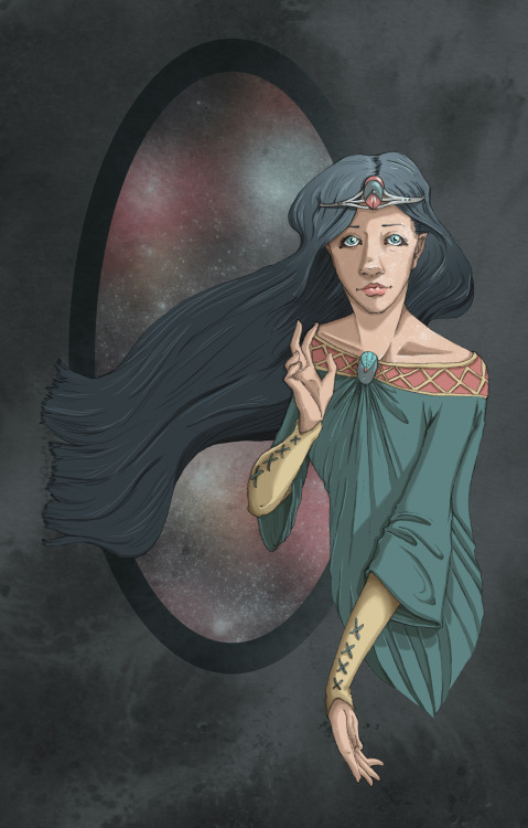 Varda, Lady of the stars.  I&rsquo;ve finally started to color these. I&rsquo;m really 