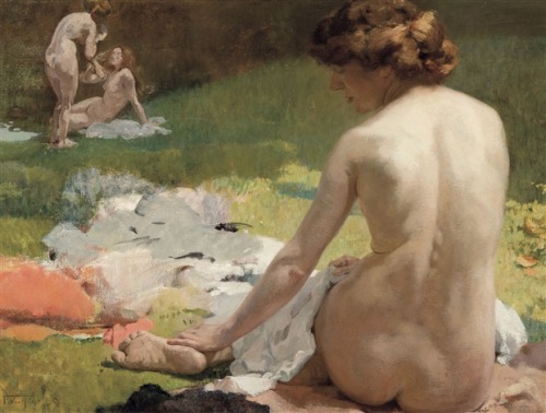 huariqueje:  Bathers -  Franz van Holder German 1884-1972 