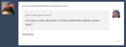 Jenni-Arts:  Hawkdaddy Confirms That Marinette’s Family Is From Wenzhou, China