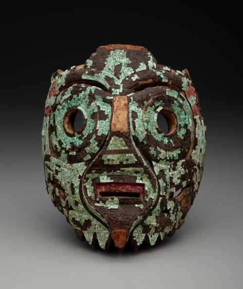 theancientwayoflife:~ Mask, possibly of Tlaloc.Culture: Mixtec-Aztec (Mexica)Date: 1350–1521Medium: 