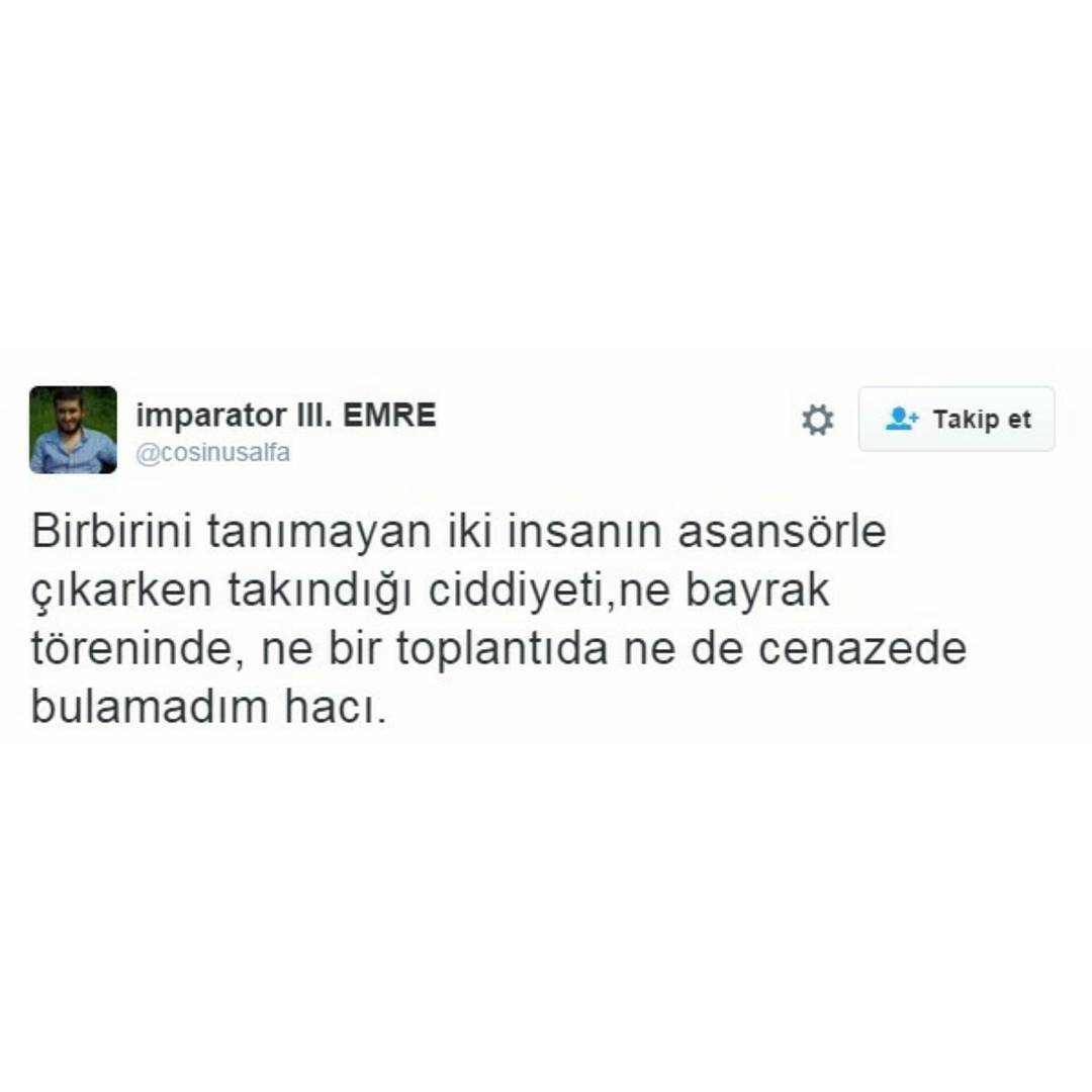 Birbirini tanımayan iki...