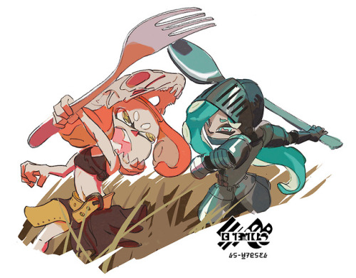 splatoonus:It’s a battle to determine the most useful utensil! Team Fork and Team Spoon start their Turf War this Friday, 8/24, at 9pm PT! Which side are you on? O oO <3