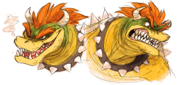 heffysdoodles:  Trying to get into the habit of drawing at least a little something every day. Fanart often helps! Bowser’s a character I drew all the time as a kid, so much that I never really need a ref to remember his features, heh. 