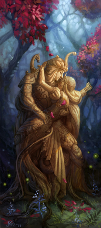 awesomedigitalart:  Vedania and Cardaen by AniaMohrbacher