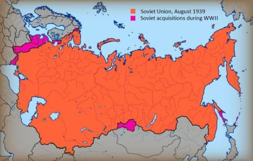 mapsontheweb:Soviet Union before and after World War 2.