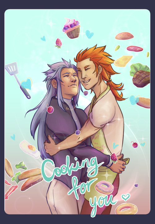 Cover for my dumb foodAU where Lea is an aspiring chef &amp; Isa is an astrologist. Together the