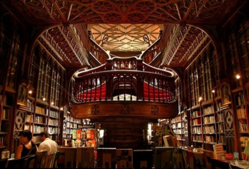 The Lello Bookstore was built in 1906 in Porto, Portugal by The Lello  Brothers (Antonio and Jose) who formerly owned another bookstore a few  streets away. Their new bookstore is one of the most ornate bookstores  in the world, mixing Neo-Gothic and