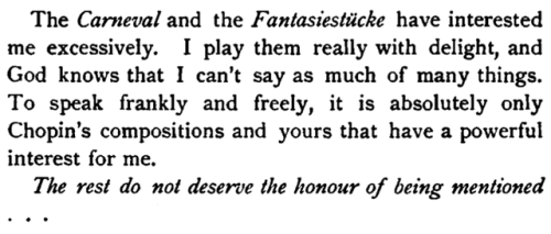 official-robert-schumann: barcarole: Franz Liszt in a letter to Robert Schumann, (received by Schuma