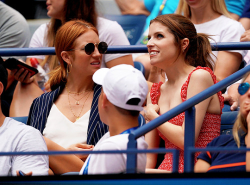 brittany-snow: Brittany Snow and Anna Kendrick attend the fourth round Women’s Singles match b