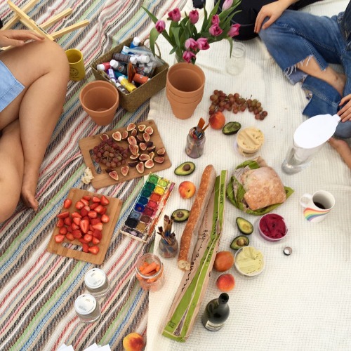 her-hair-is-always-a-mess:  painting up on the roof, new york in september IG / emmercury