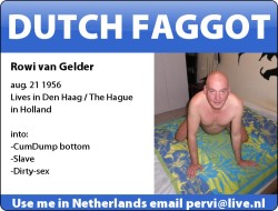 pervigay-in-holland:  PIC and BIG belly -slave Faggot wants to be famous. Please reblog and spread everywhere.  expose and use this pig fag 