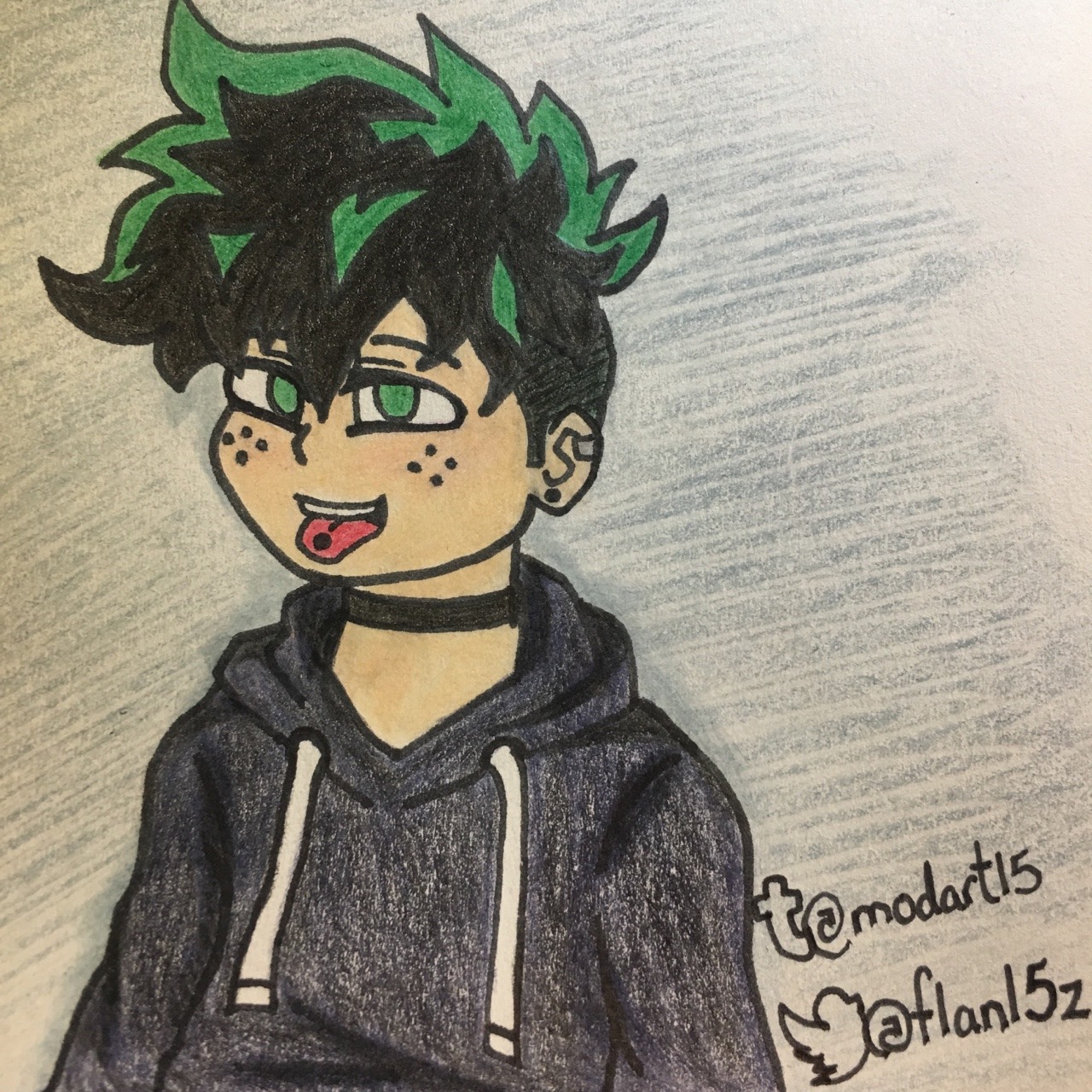 Drawing Is My Thing My Attempt For An Emo Deku