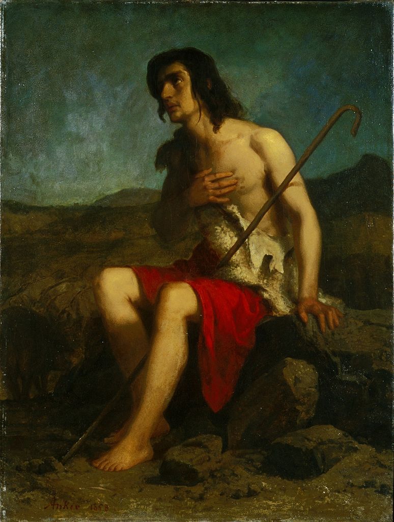 artist-anker: The prodigal son, 1858, Albert Anker