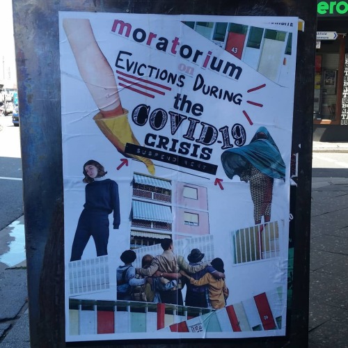 “Moratorium on Evictions During the COVID-19 Crisis. Suspend Rent” Poster seen in Sydney